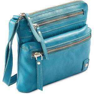 ❤️ Small Triple Zip Real Leather  Women's Crossbody- Premium Shoulder Sling Bag